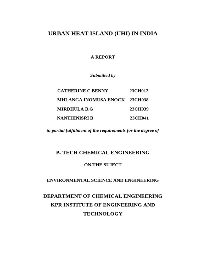 Report Template | PDF | Earth Sciences | Nature