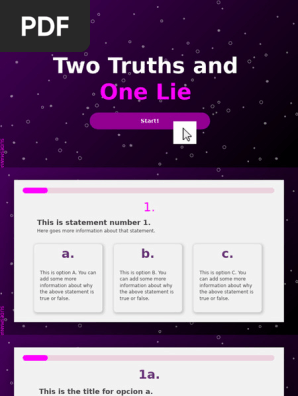 Two Truths and One Lie · SlidesMania
