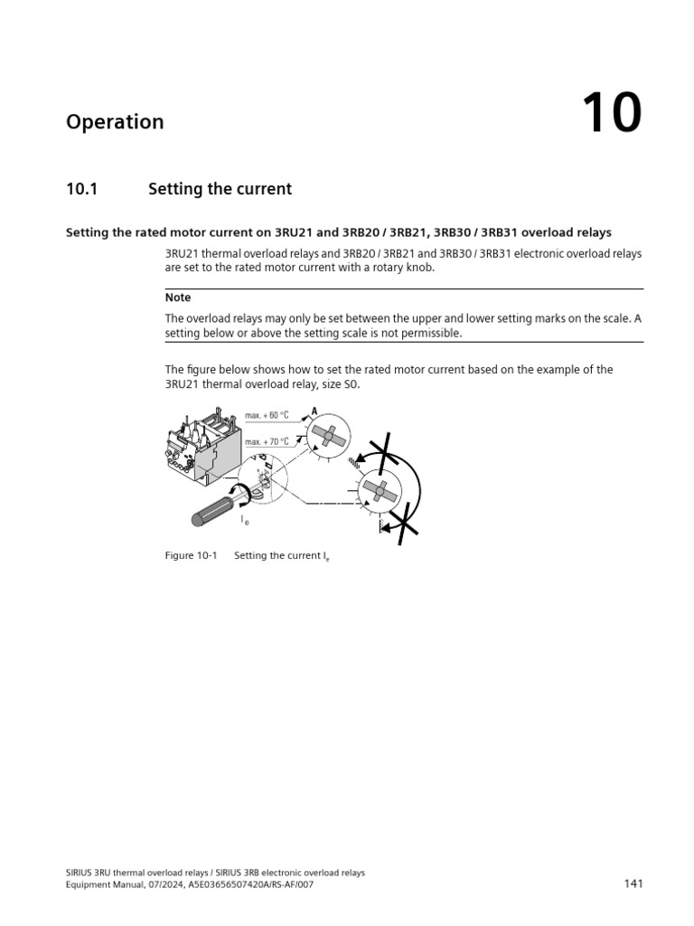Manual SIRIUS Overload Relay 3RU 3RB en-US-141-146 | PDF | Relay | Switch