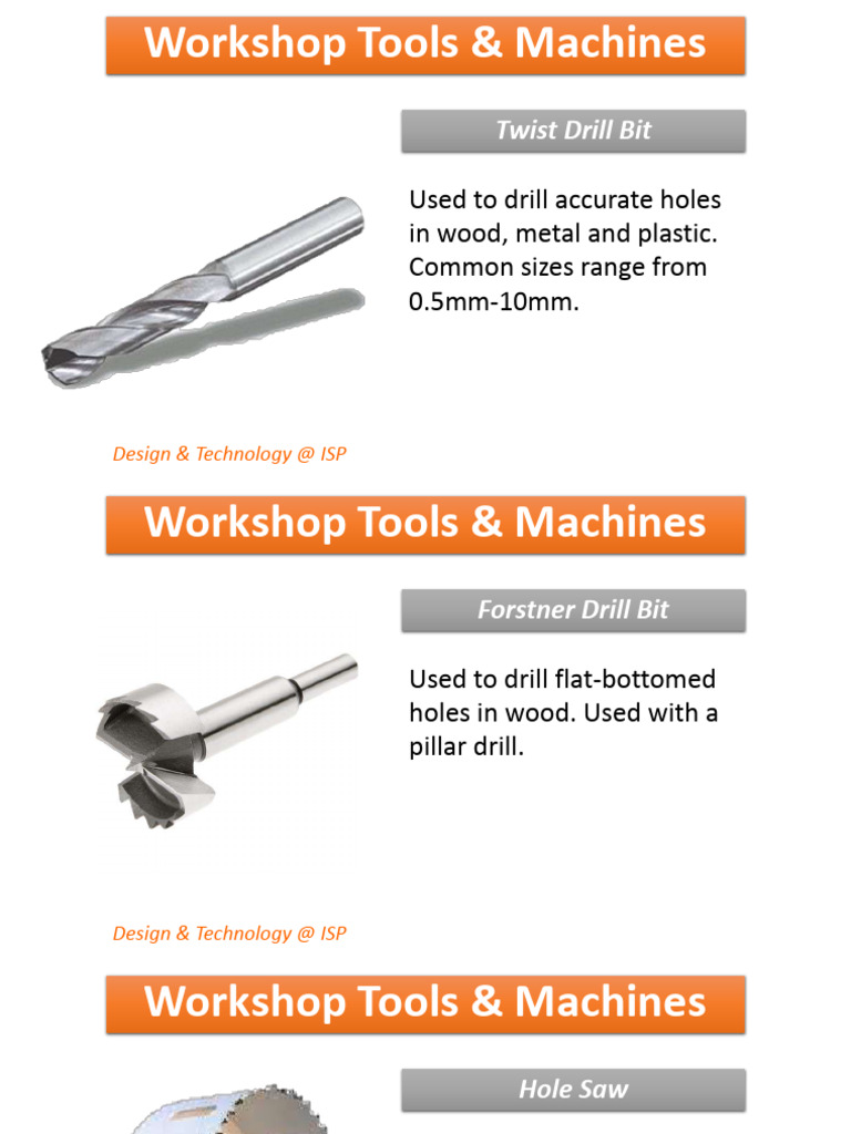 Essential Workshop Tools Overview | PDF | Drill | Woodworking