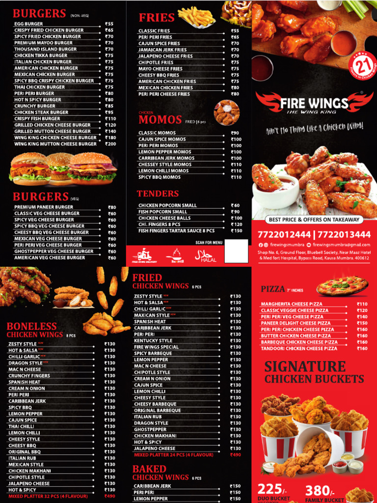 Fire Wing Mumbra Menu | PDF