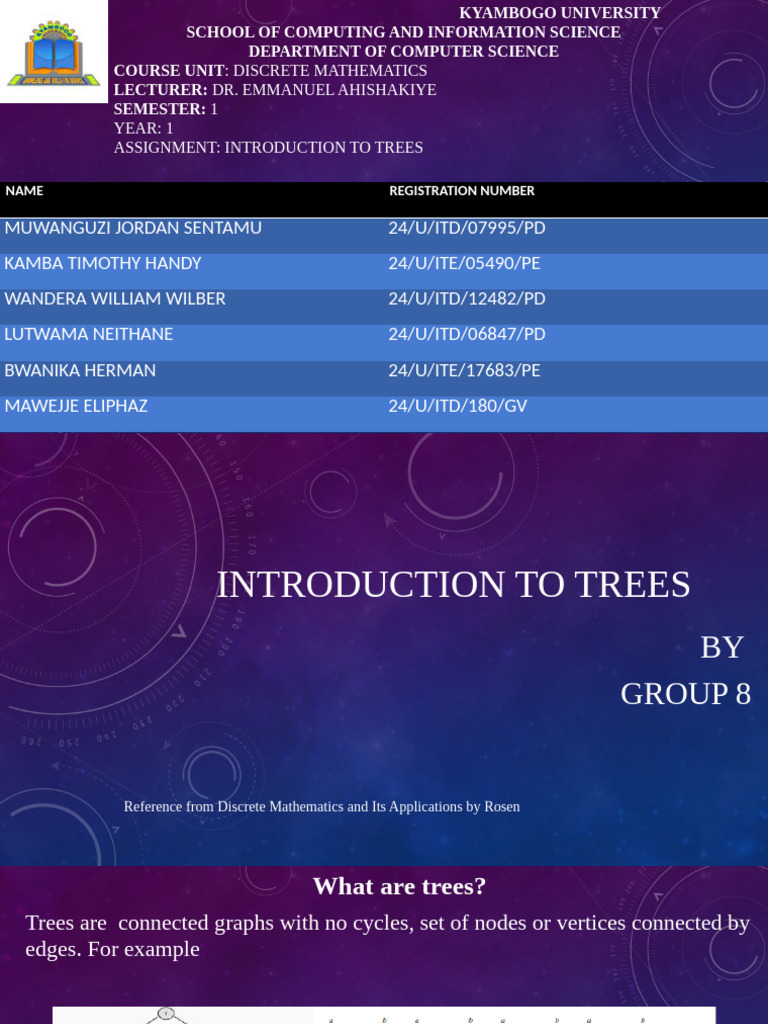Introduction to Trees in Discrete Math | PDF | Vertex (Graph Theory ...