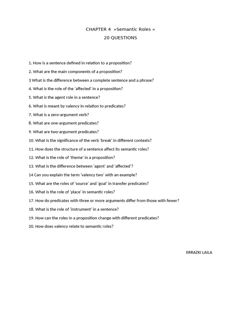 Chapter 4 Just Questions | PDF