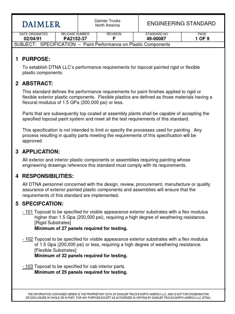 Paint Performance Standards for Plastics | PDF | Paint | Materials