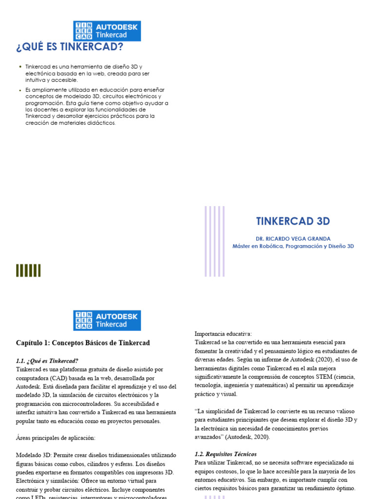 Interfaz y Funciones de Tinkercad | PDF | Enseñando | Aprendizaje