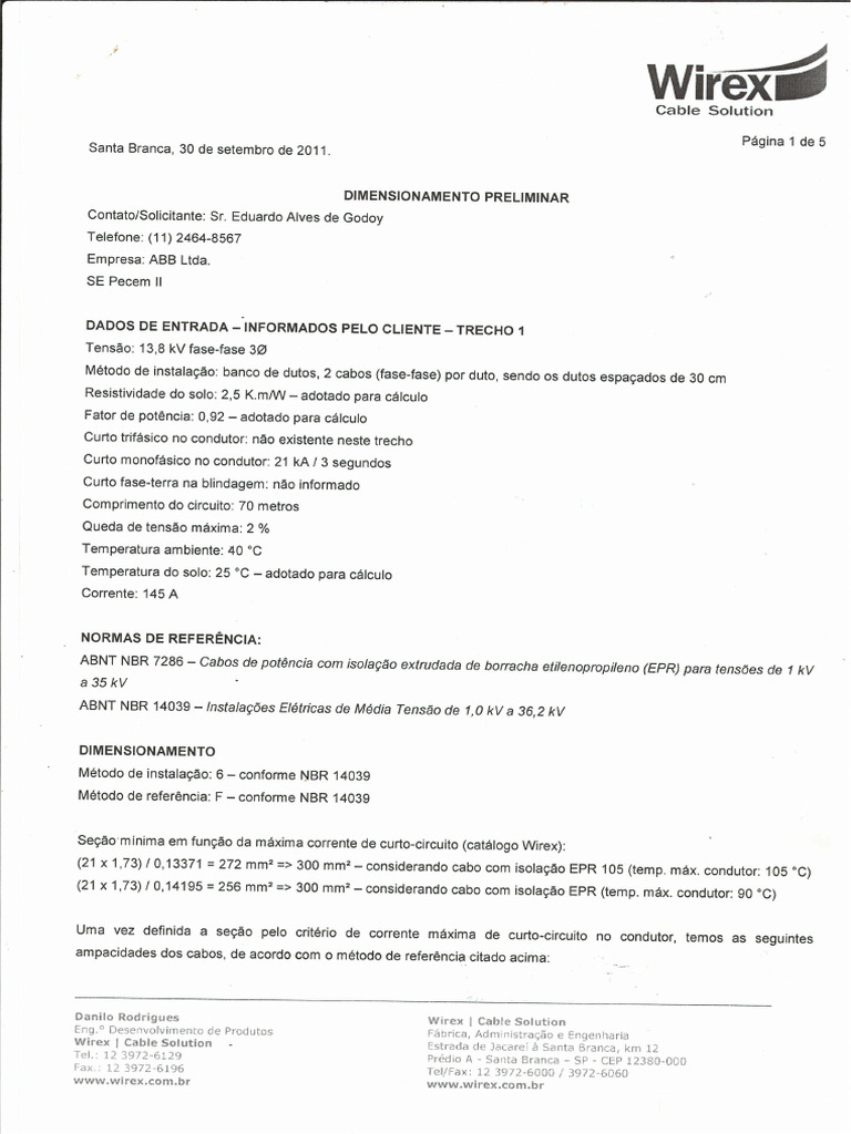 Estudo Dimensionamento Banco De Dutos Pdf