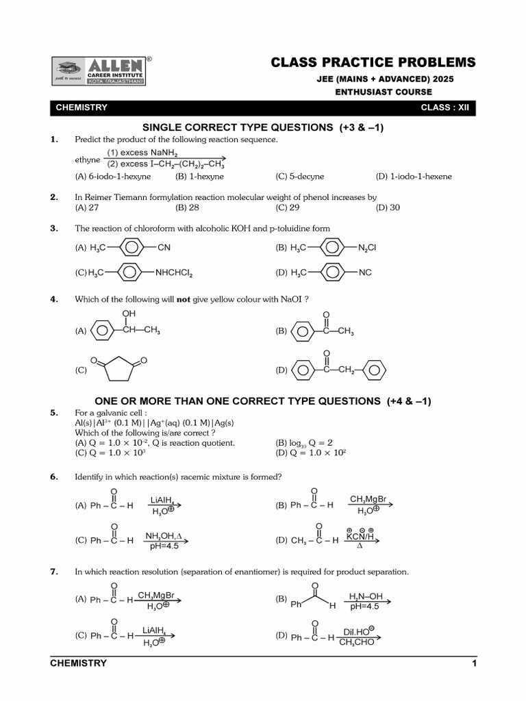 Organic, Kinetics & Electro - 4 - SC | PDF