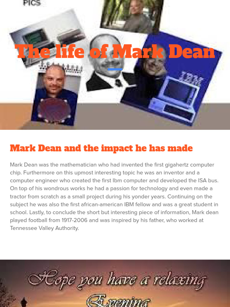 Mark Dean: Pioneer of Computer Technology | PDF