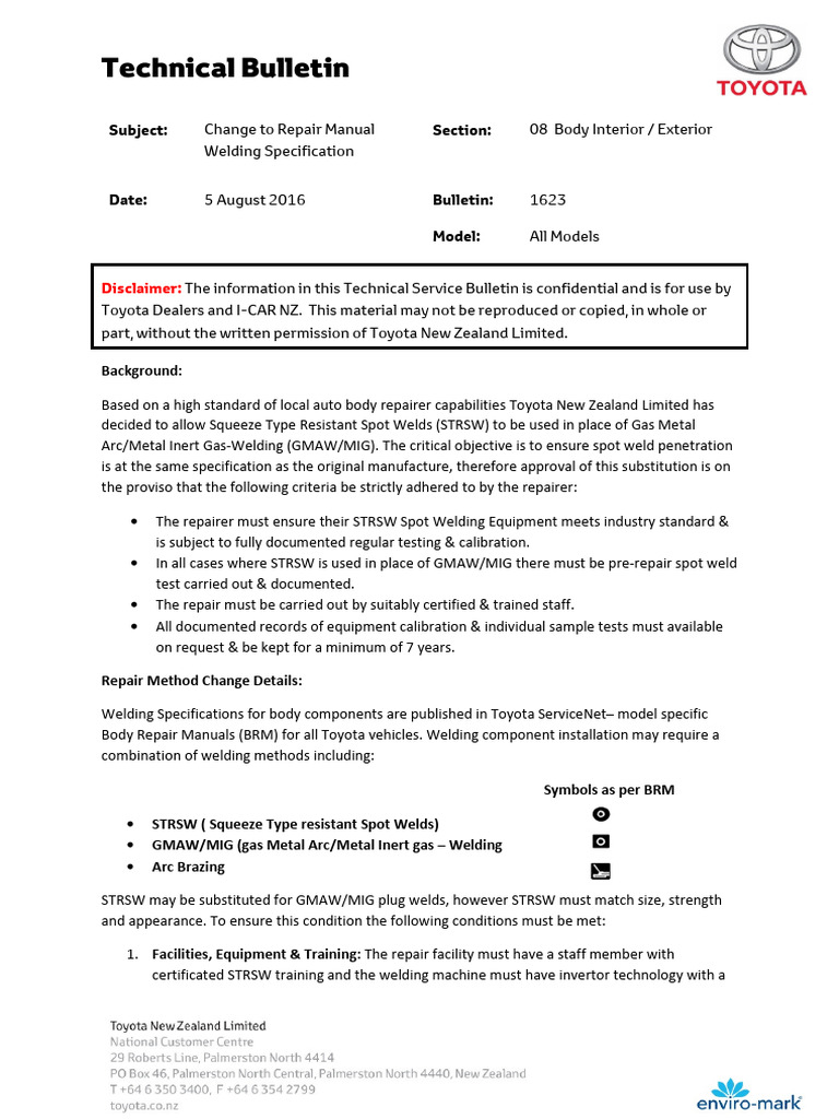 STRSW Welding Specification Update | PDF | Welding | Construction