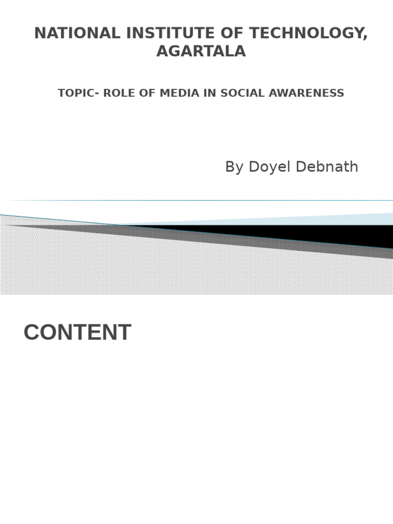 Role of Media in Social Awareness | PDF | Mass Media | Broadcasting