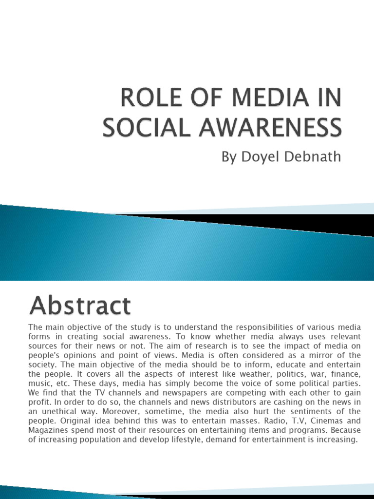 Media's Role in Social Awareness | PDF | Mass Media | News