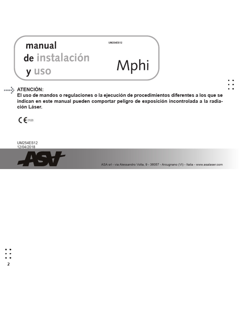 Manual de Seguridad y Uso UM254ES12 | PDF | Dispositivo médico ...