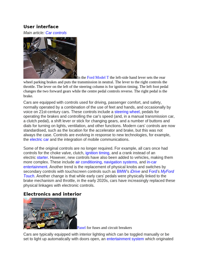 Evolution of Car Controls and Electronics | PDF | Car | Motor Vehicle