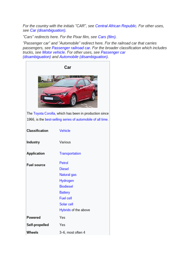 Overview of Car Types and History | PDF | Car | Vehicles