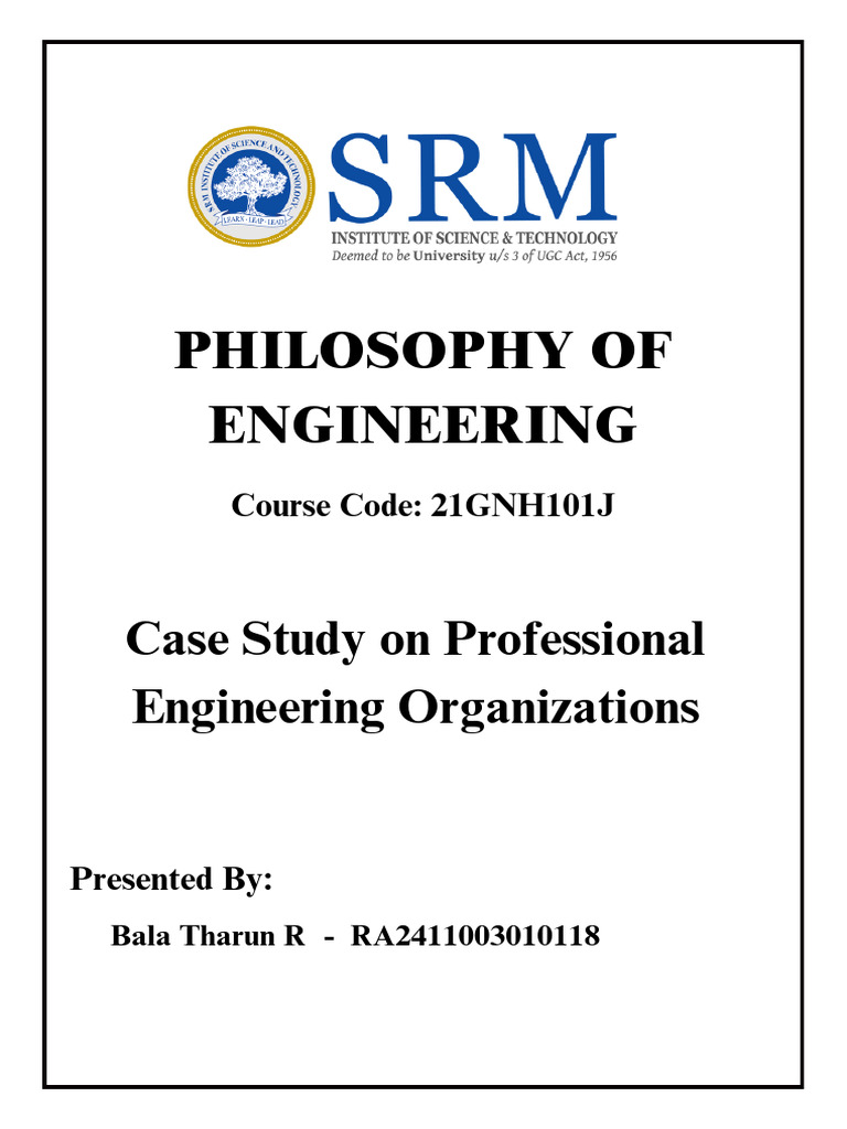 Case Study of Engineering Organizations | PDF | Engineering | Engineer