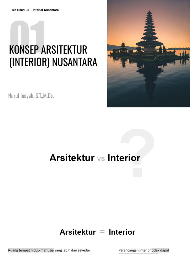 Arsitektur Interior Nusantara: Konsep dan Adaptasi | PDF