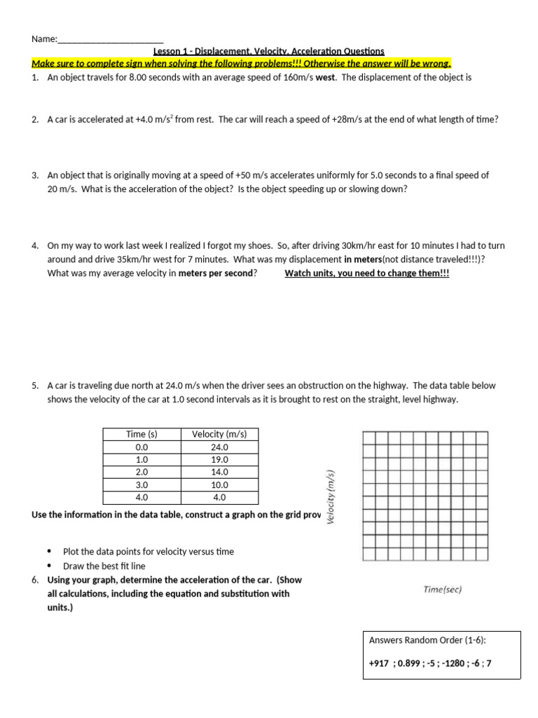 Physics Questions on Motion Concepts | PDF