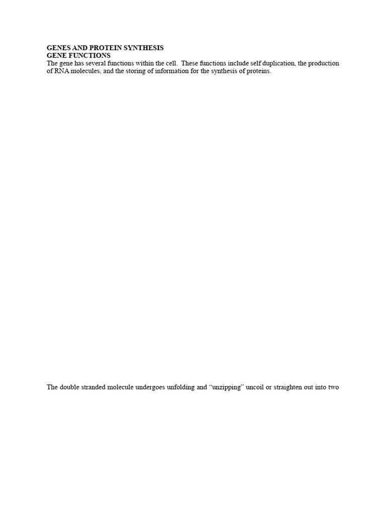 DNA Replication and Protein Synthesis Guide | PDF | Genetic Code | Rna