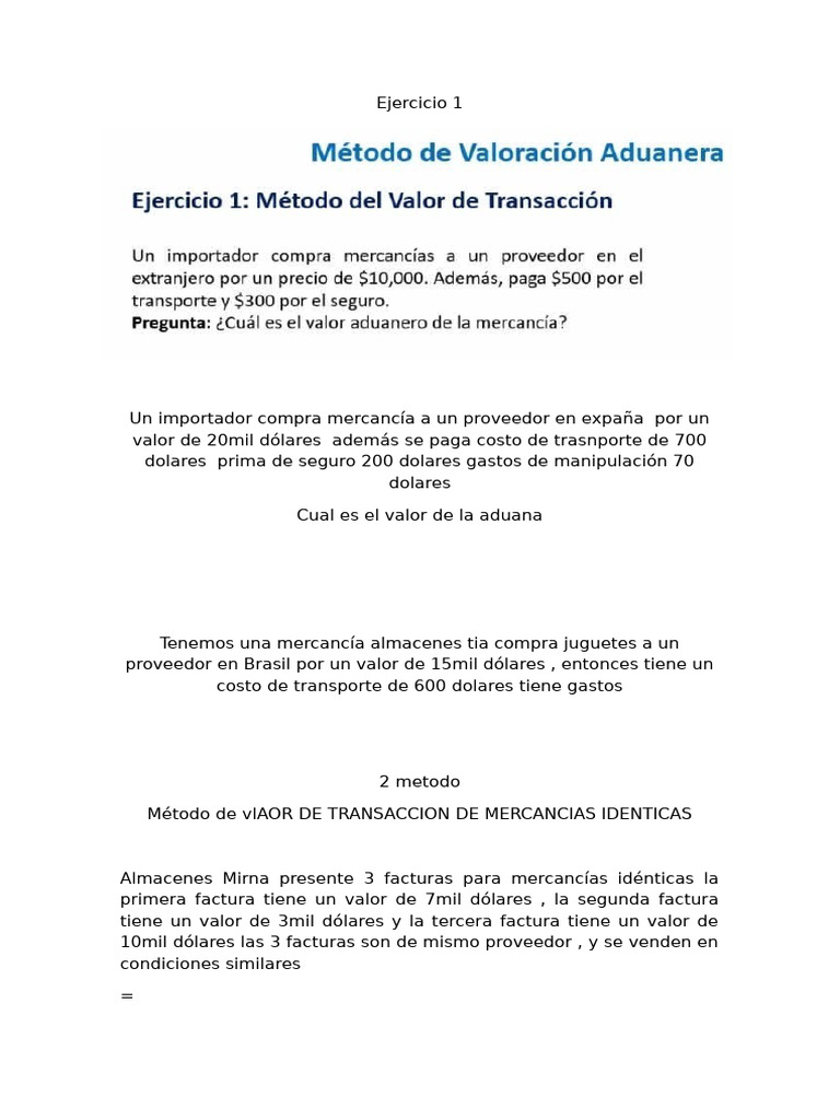 Ejercicio 1 | PDF | Finanzas y dinero | Derecho