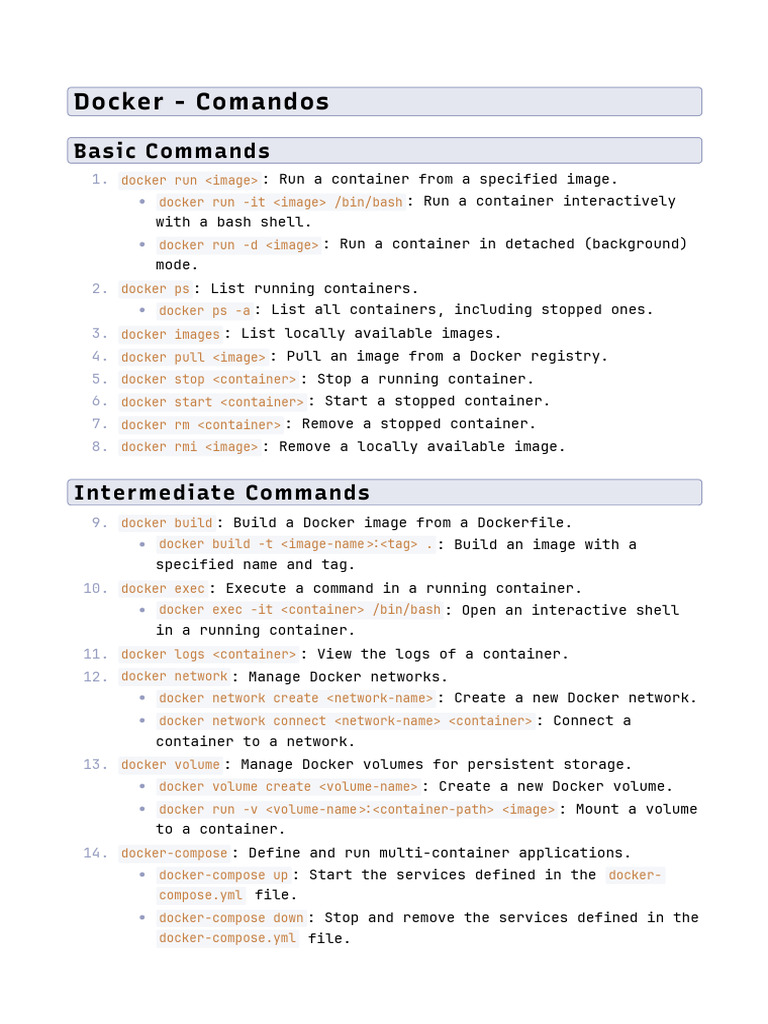 Essential Docker Commands Guide | PDF | Utility Software | Computer ...