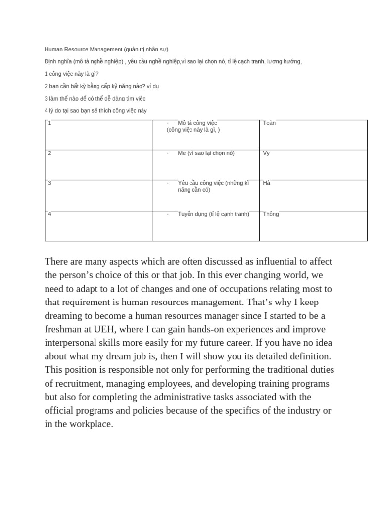 Human Resource Management Career Insights | PDF | Human Resources ...