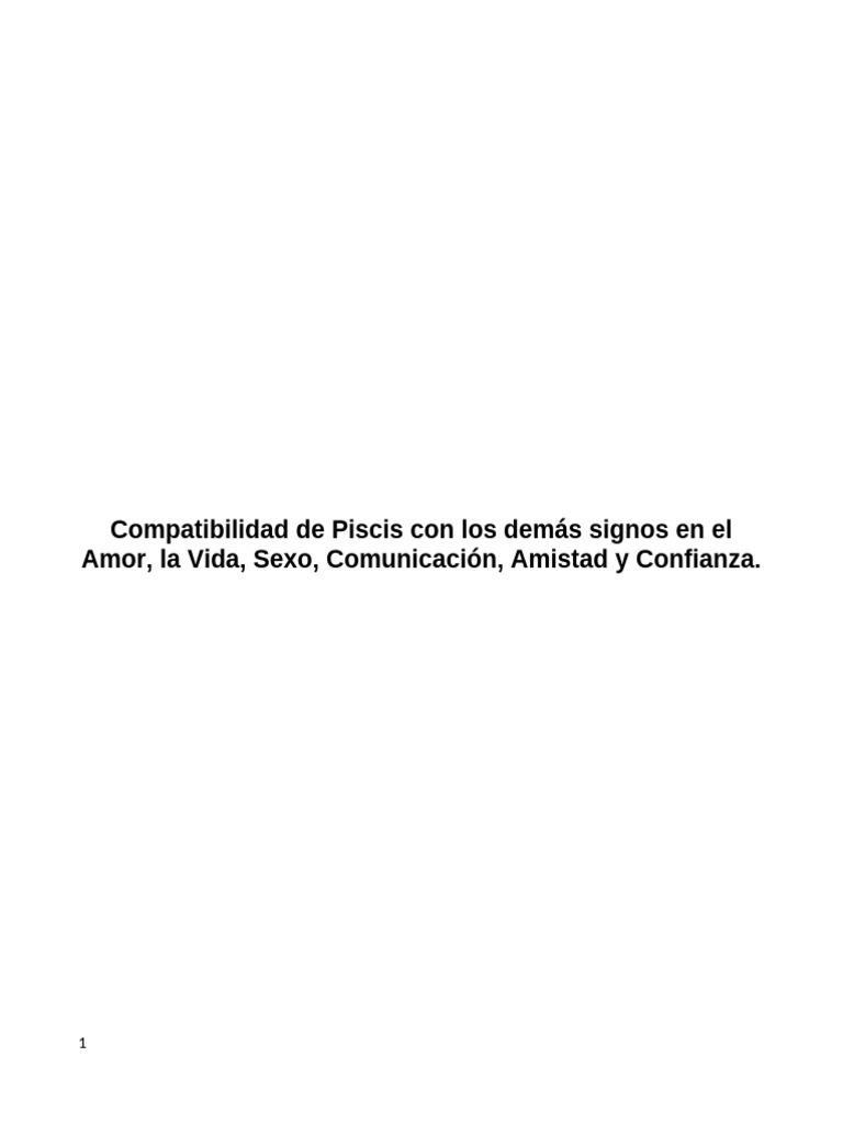 Sexualidad entre Sagitario y Piscis | PDF | Amor | Las emociones