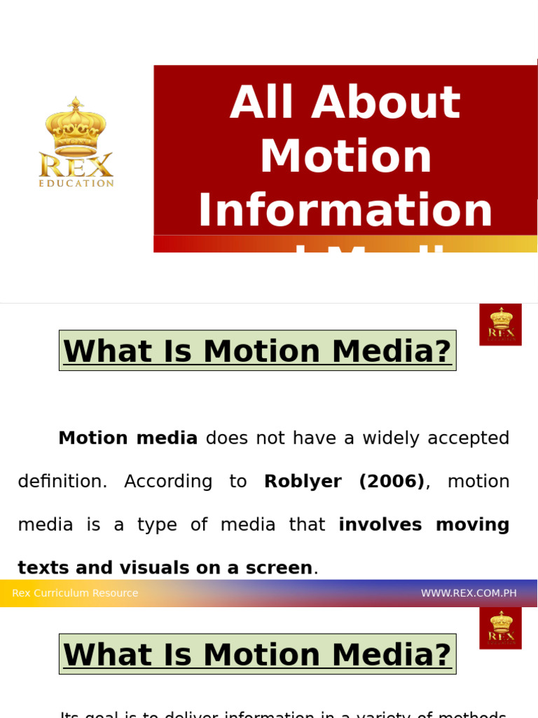 Understanding Motion Media Types | PDF | Animation