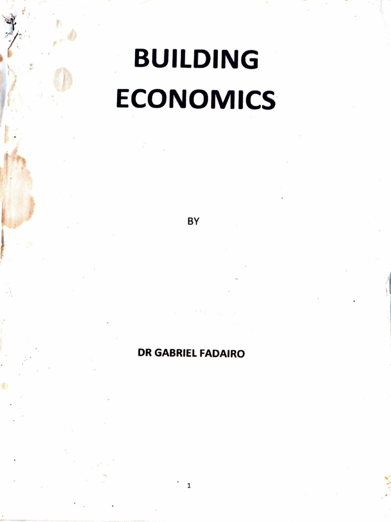 Arc 310 - Building Economics | PDF