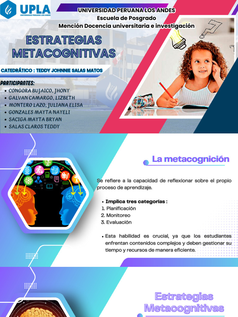Estrategias Metacognitivas | PDF | Aprendizaje | Metacognición