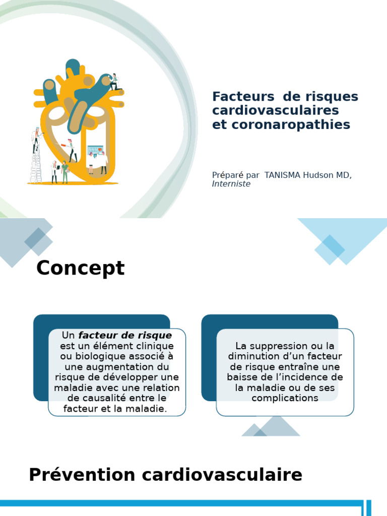 Facteurs de Risque Cardiovasculaire Et Coronaropathie | PDF | Infarctus ...