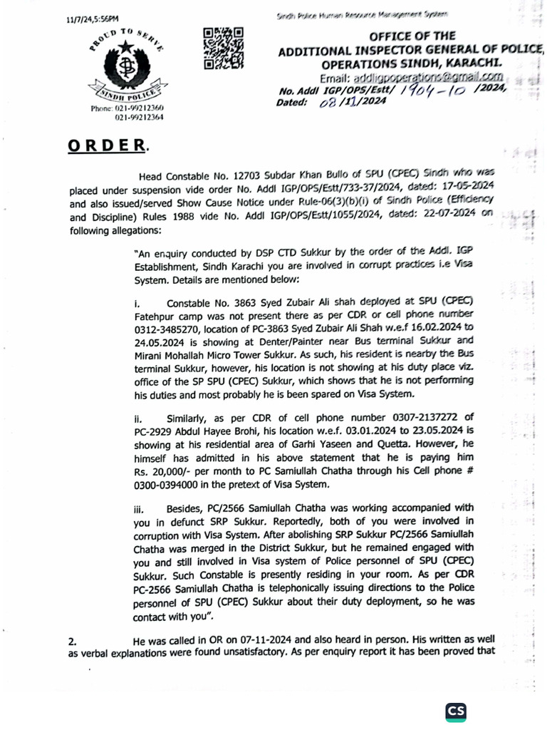 HC-12703 Sobdar Bullo Dismissal Order | PDF
