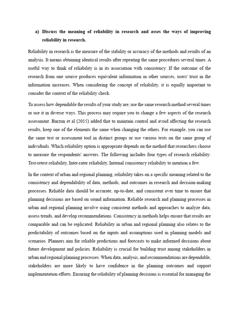 Enhancing Research Reliability and Literature Review | PDF ...