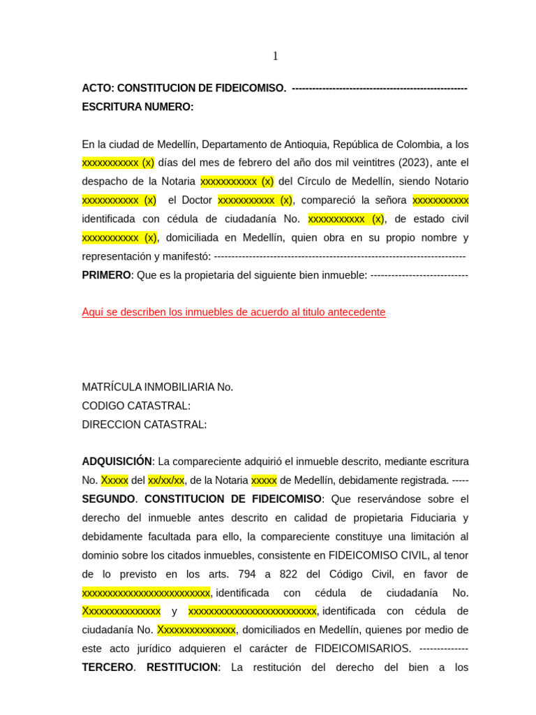 Fideicomiso | PDF | Ley de Propiedad | Justicia