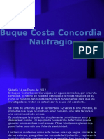 Naufragio Buque Costa Concordia