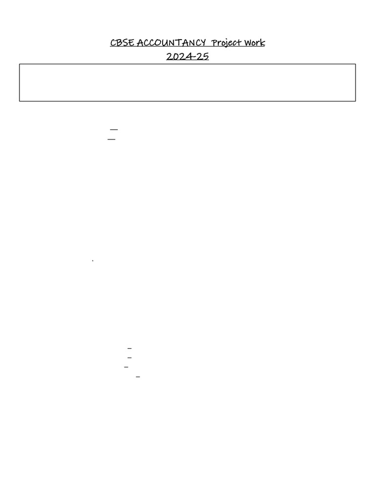 Accounts Project Synopsis | PDF