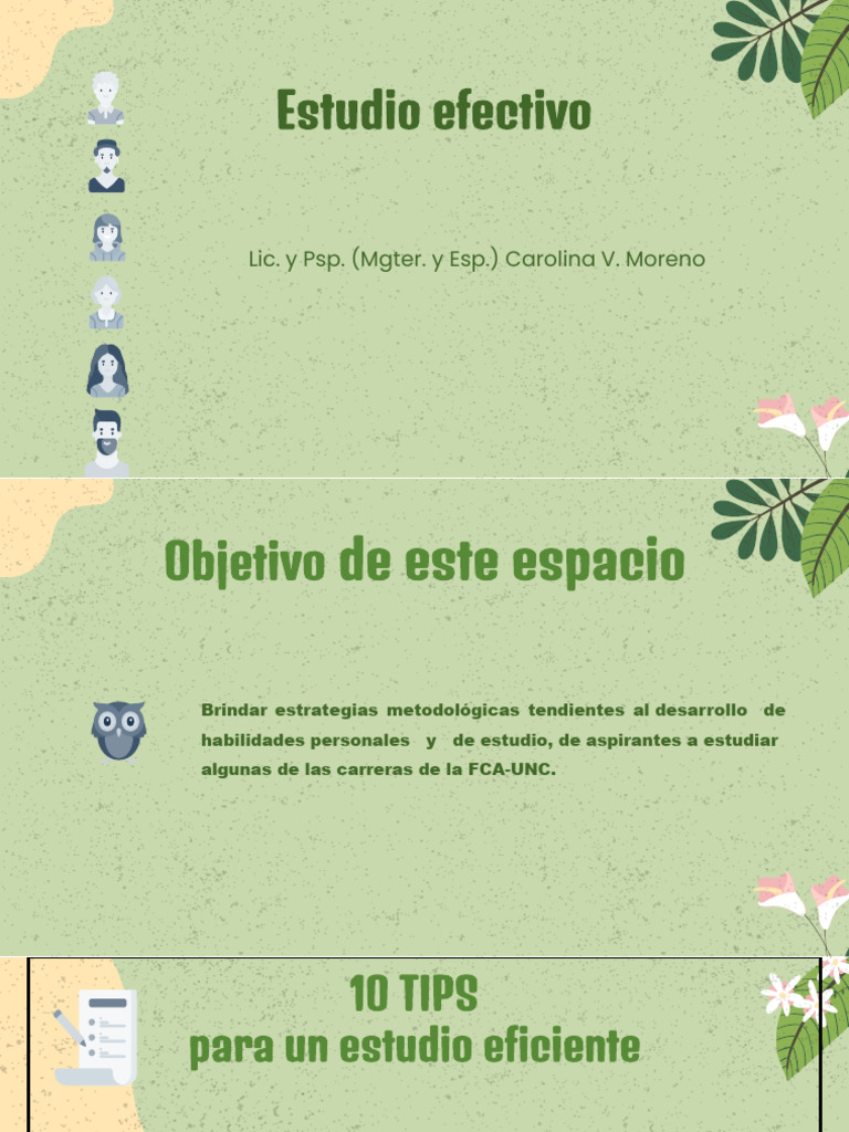 Estudio Efectivo 10 Tips | PDF | Crecimiento personal y profesional ...