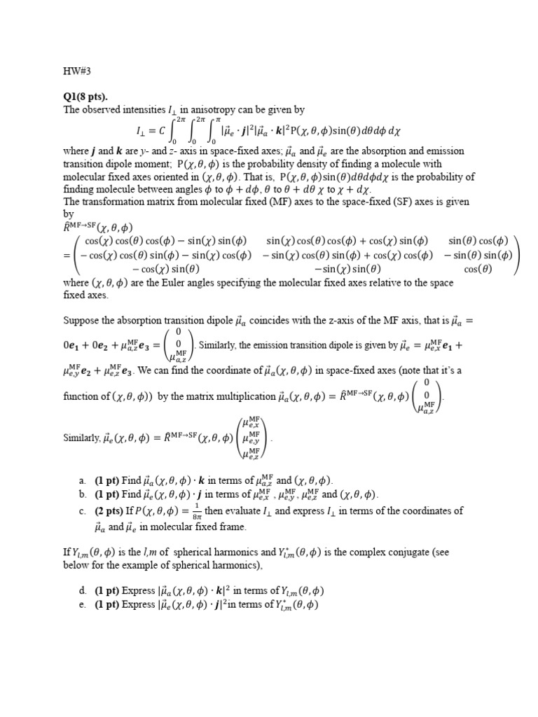 HW#3 | PDF | Cartesian Coordinate System | Basis (Linear Algebra)