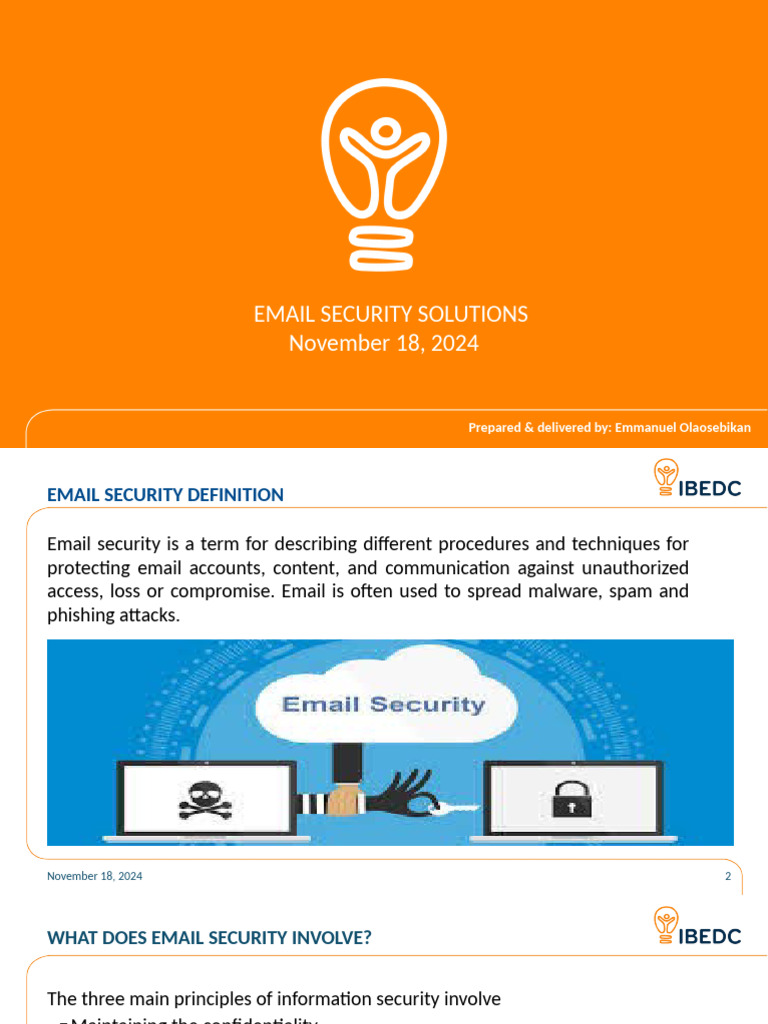 Email Security Solutions Overview | PDF | Security | Computer Security