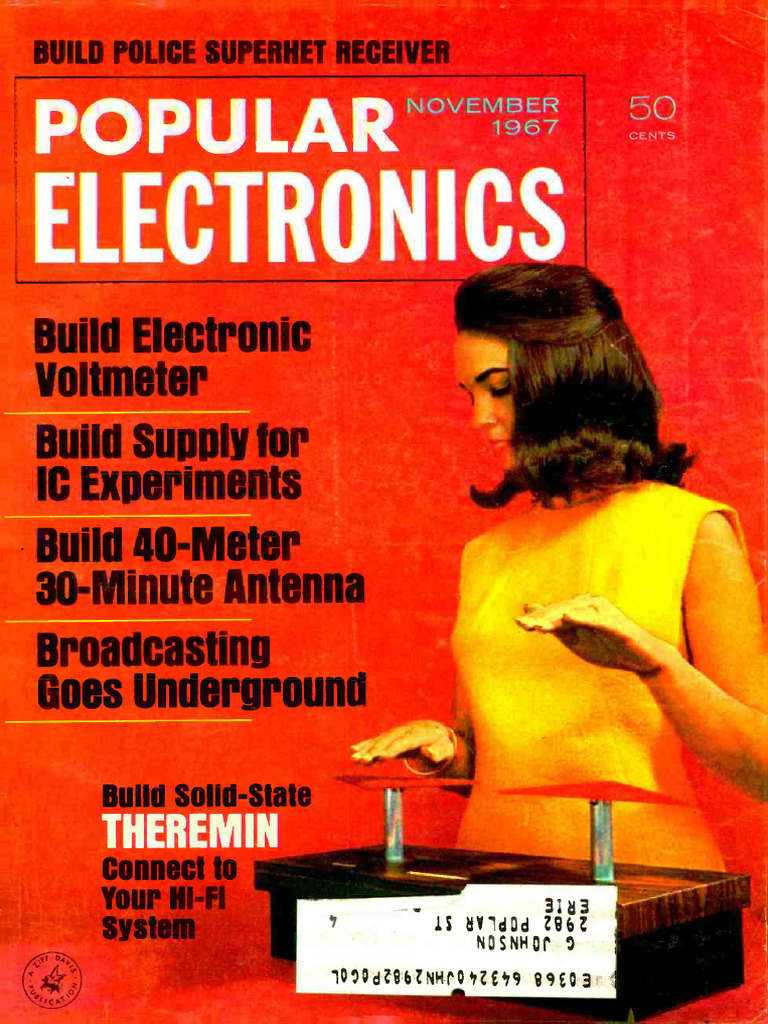 Popular Electronics - November 1967 | PDF | Soldering | Amplifier