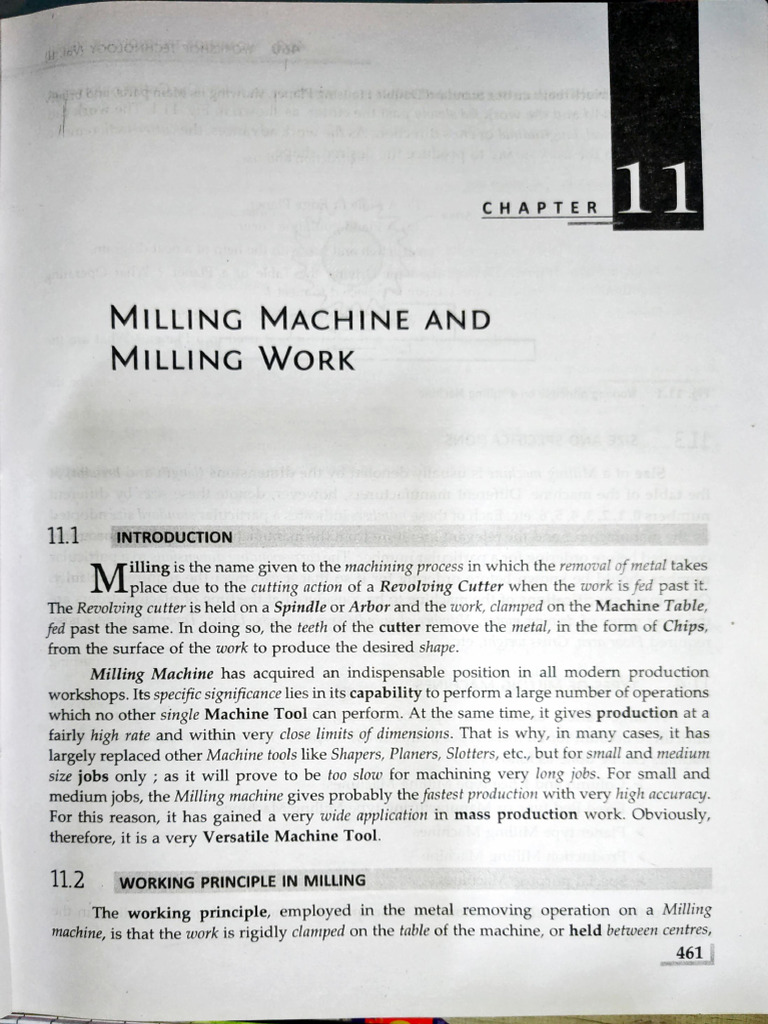 Milling Machine & Milling Work | PDF