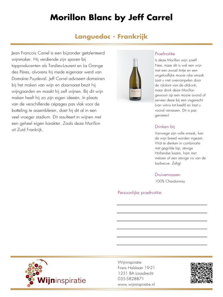 Morillon Blanc by Jeff Carrel | PDF