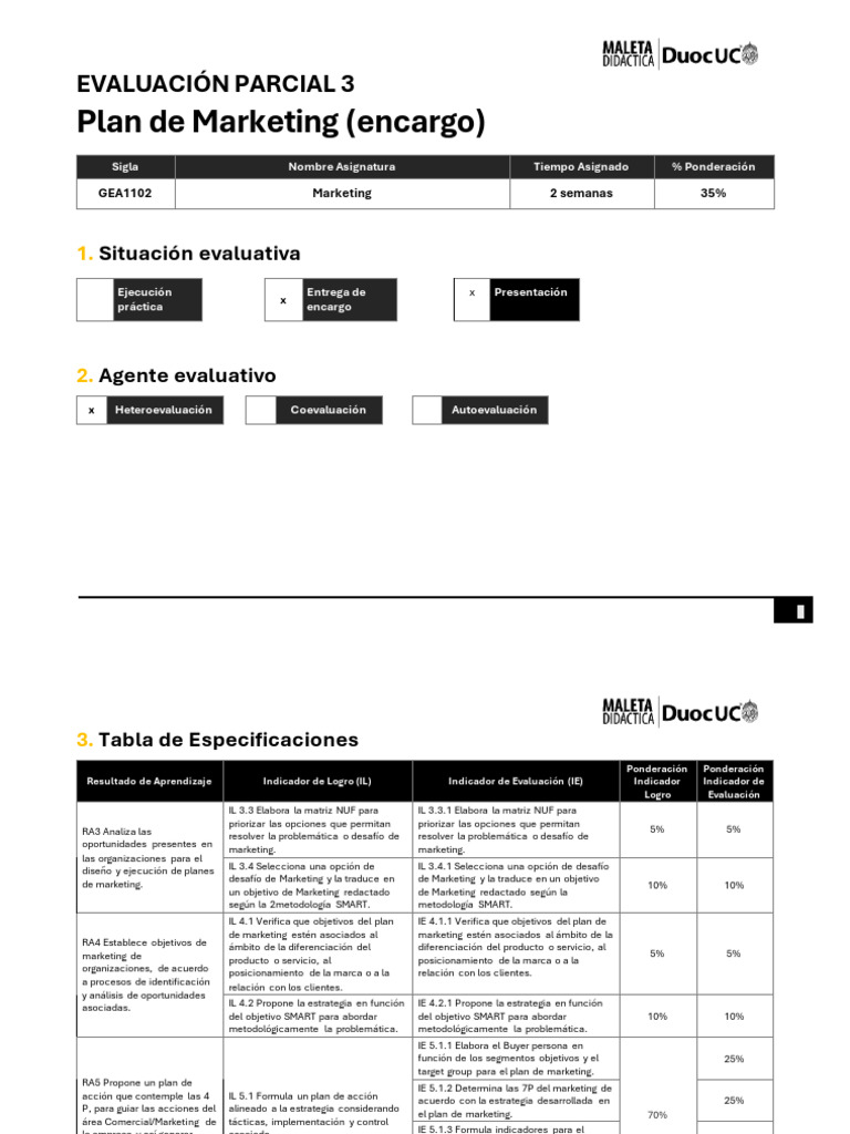 Evaluación de Plan de Marketing 2023 | PDF | Evaluación | Marketing