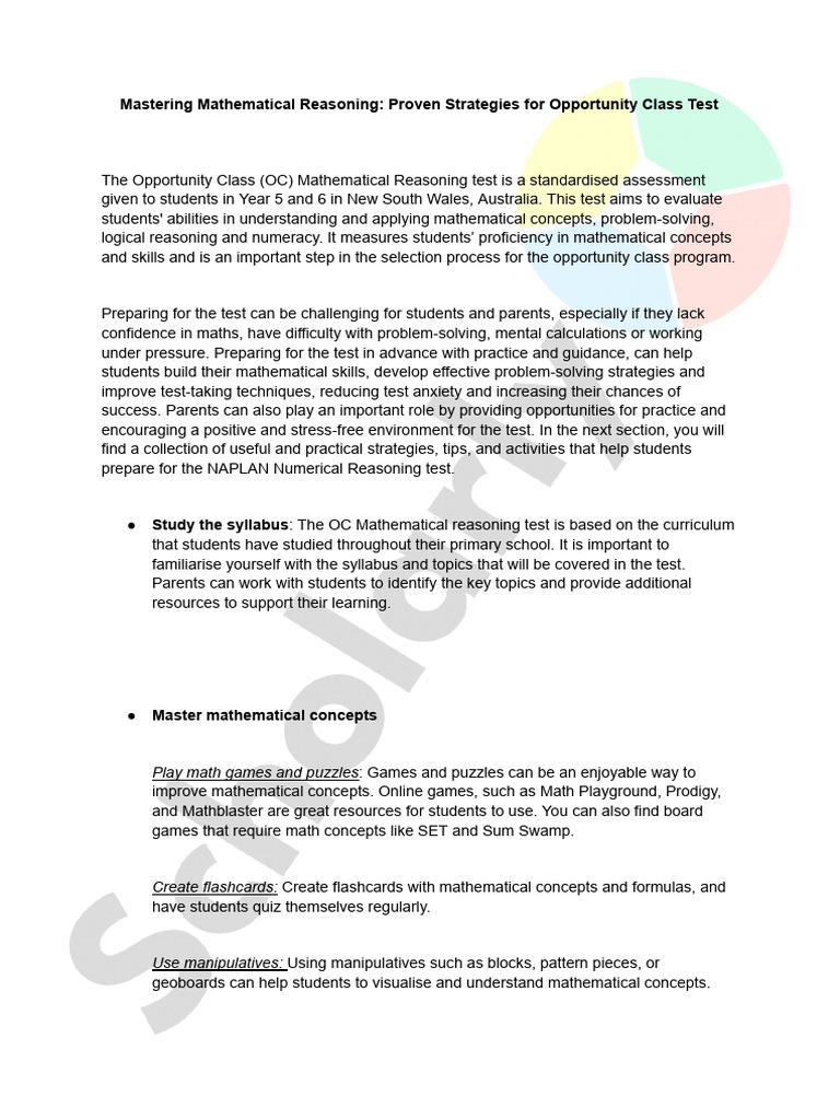 OC Test Prep: Mastering Math Skills | PDF | Mathematics
