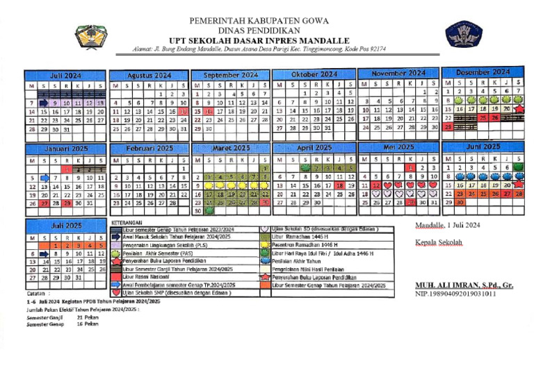 Kalender pendidikan tahun 20242025 pdf