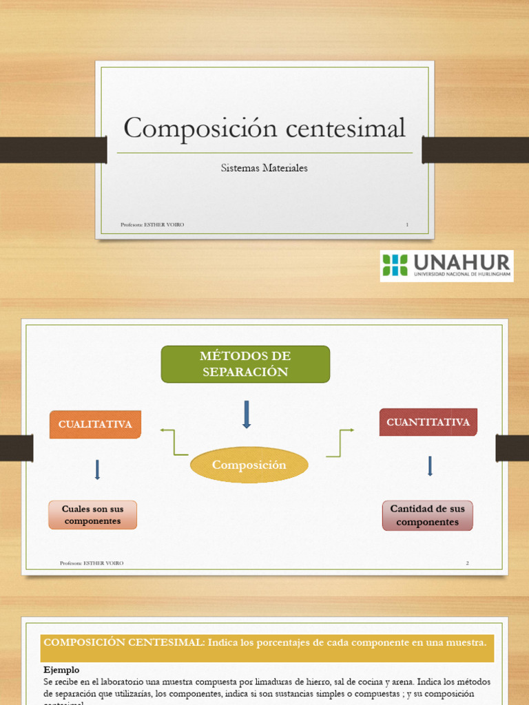 Cálculo de Composición Centesimal | PDF | Sustancias químicas ...