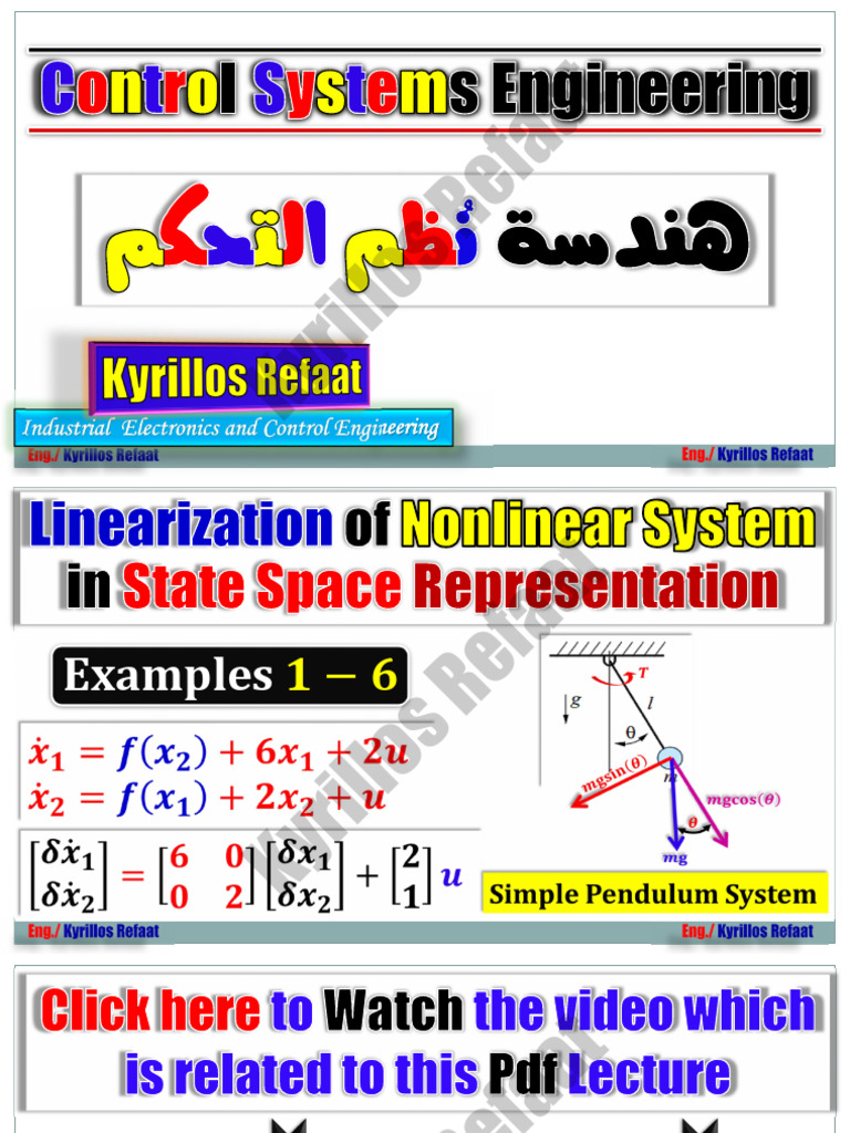 Linearization of Nonlinear Systems | PDF | Mathematics | Applied And ...