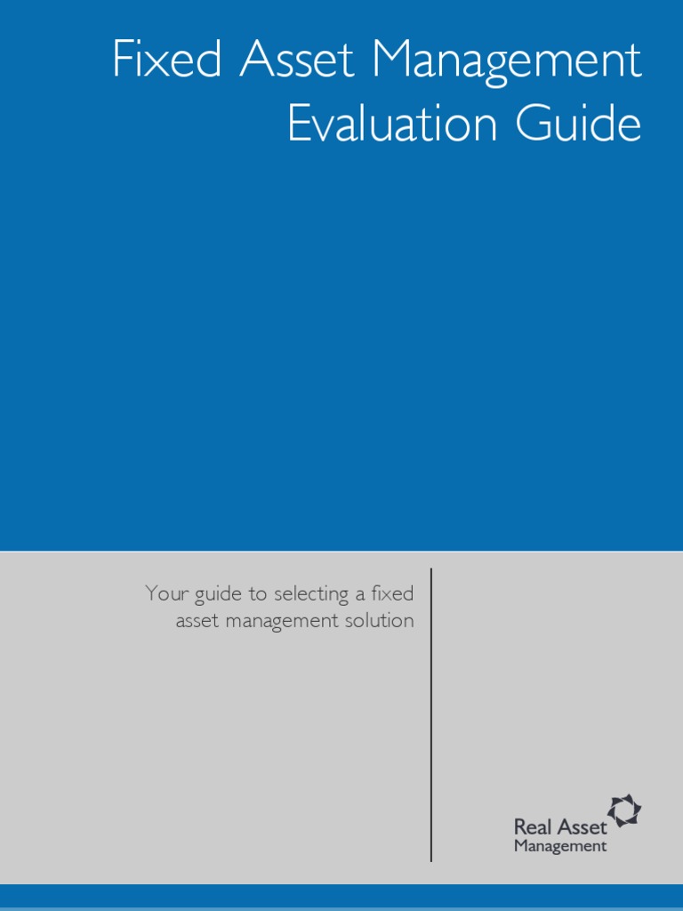 Fixed Asset Management Evaluation Guide | PDF | Technical Support ...