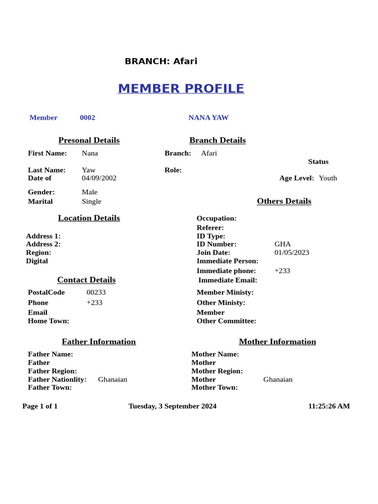 Member Details | PDF