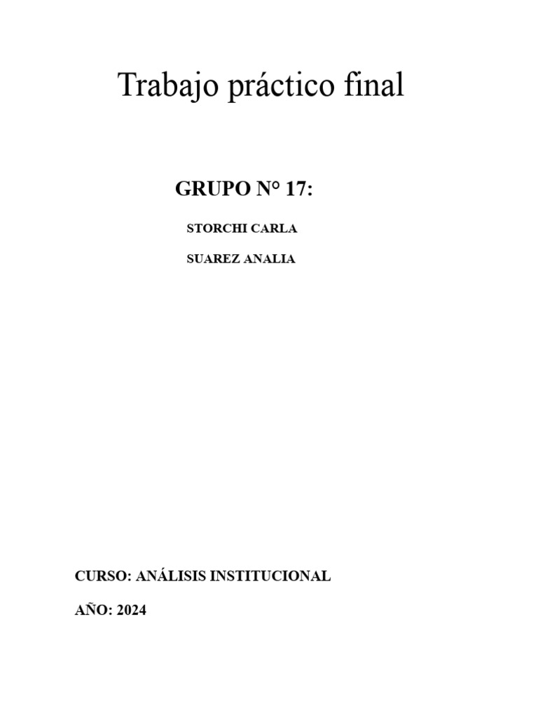 TP Final Institucional | PDF | Enseñando | Nutrición