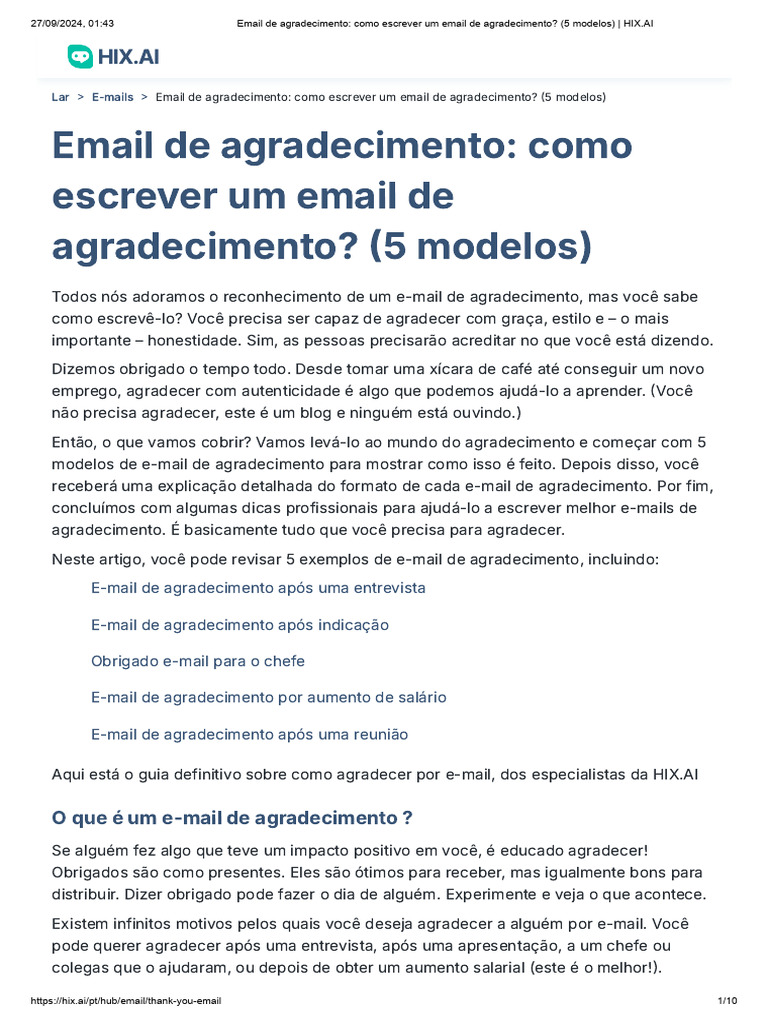 Email de Agradecimento - Como Escrever Um Email de Agradecimento - (5 ...
